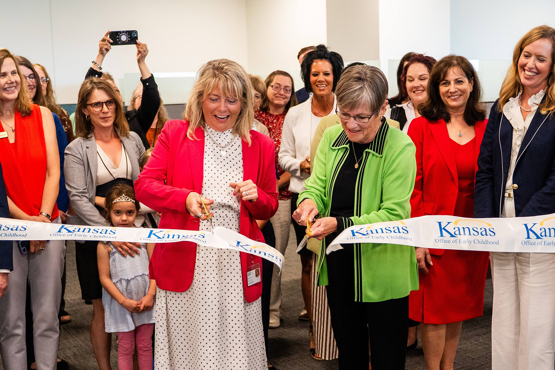 Ribbon cutting of the Kansas Office of Early Childhood